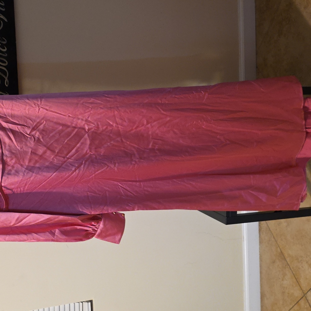 IEENA For Mac Duggal Vibrant Pink Satin One Shoulder Womens Dress Size 10 - Picture 3 of 10